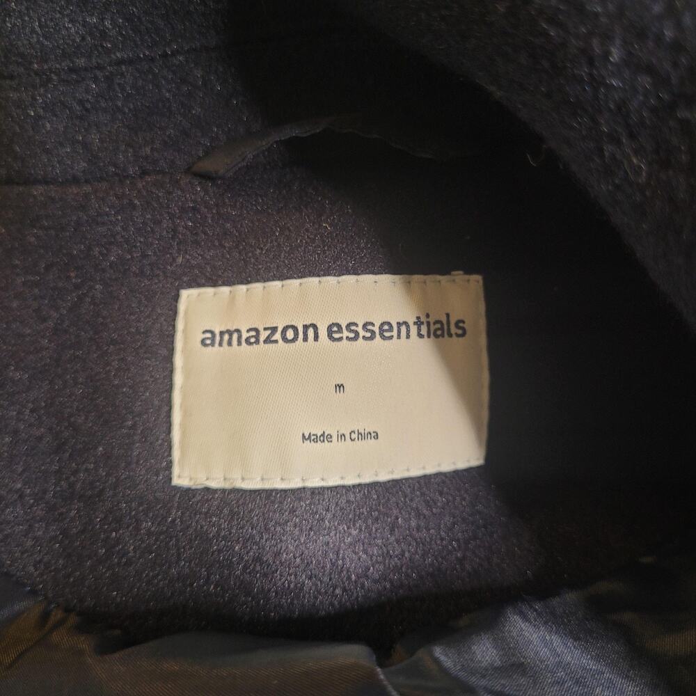 Amazon Essentials Coat Medium Navy Wool Blend Lon… - image 7